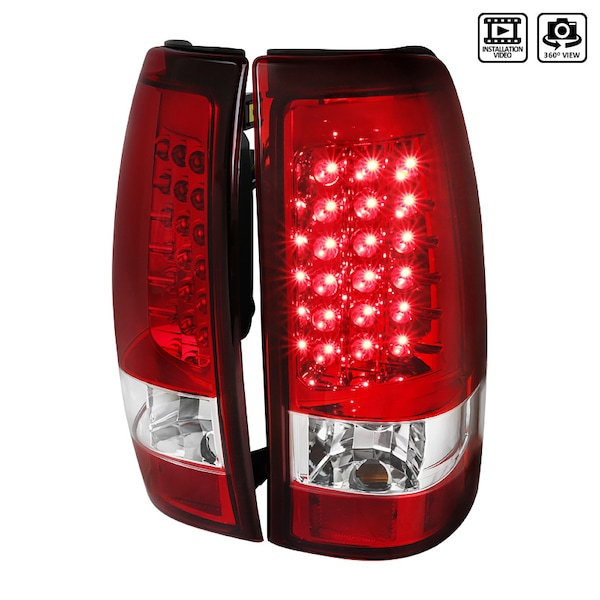 Spec-D Tuning 03-06 Chevrolet Silverado LED Tail Lights Red LT-SIV03RLED-TM - main